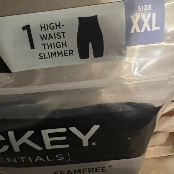 Jockey black high waisted thigh slimming shapewear Size XXL - Picture 3 of 5